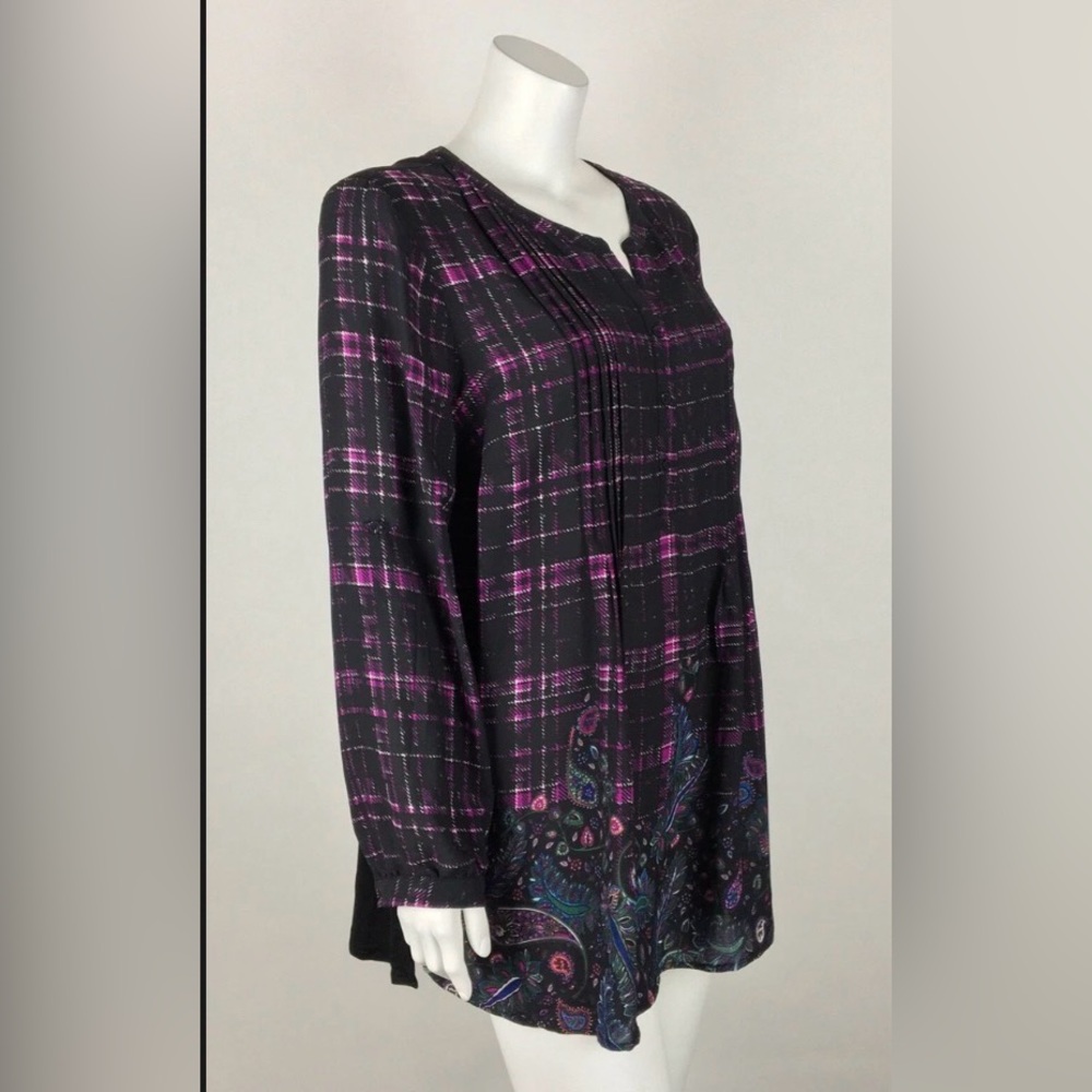 Daniel Rainn DR2 Mixed Media Tunic Top - Picture 2 of 9